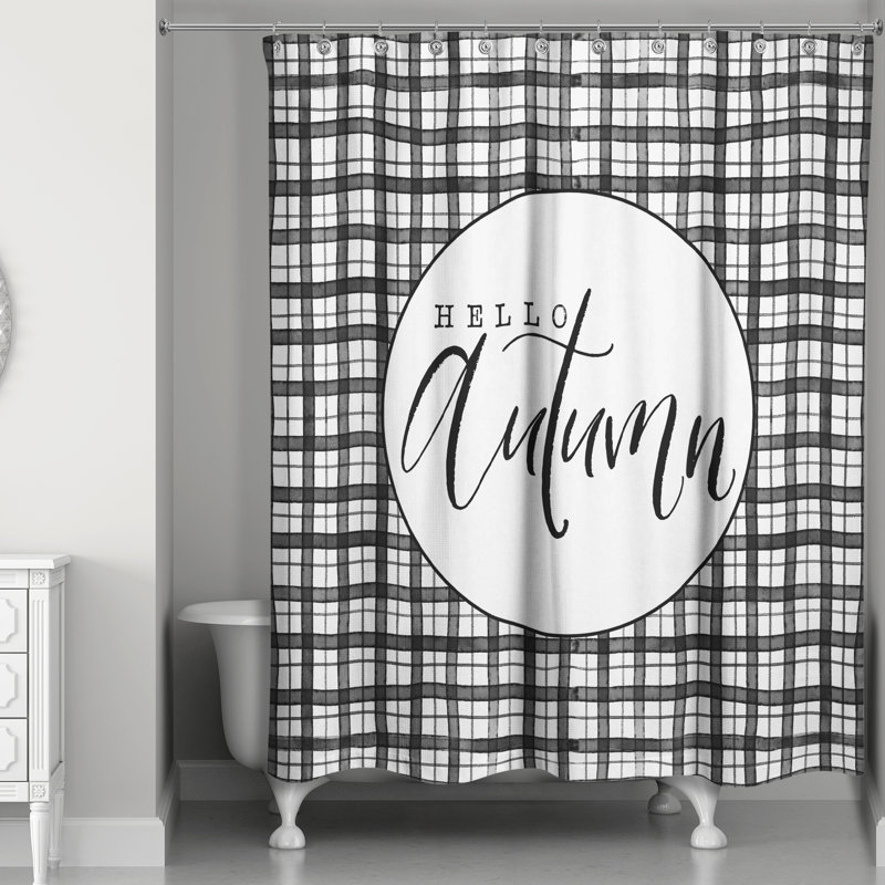Rideau de douche simple hello automne Audrey