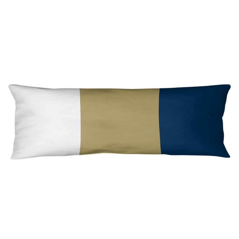 Oreiller de corps en polyester / polyester Arizona Football Stripes, Blanc / Doré, Kentucky 