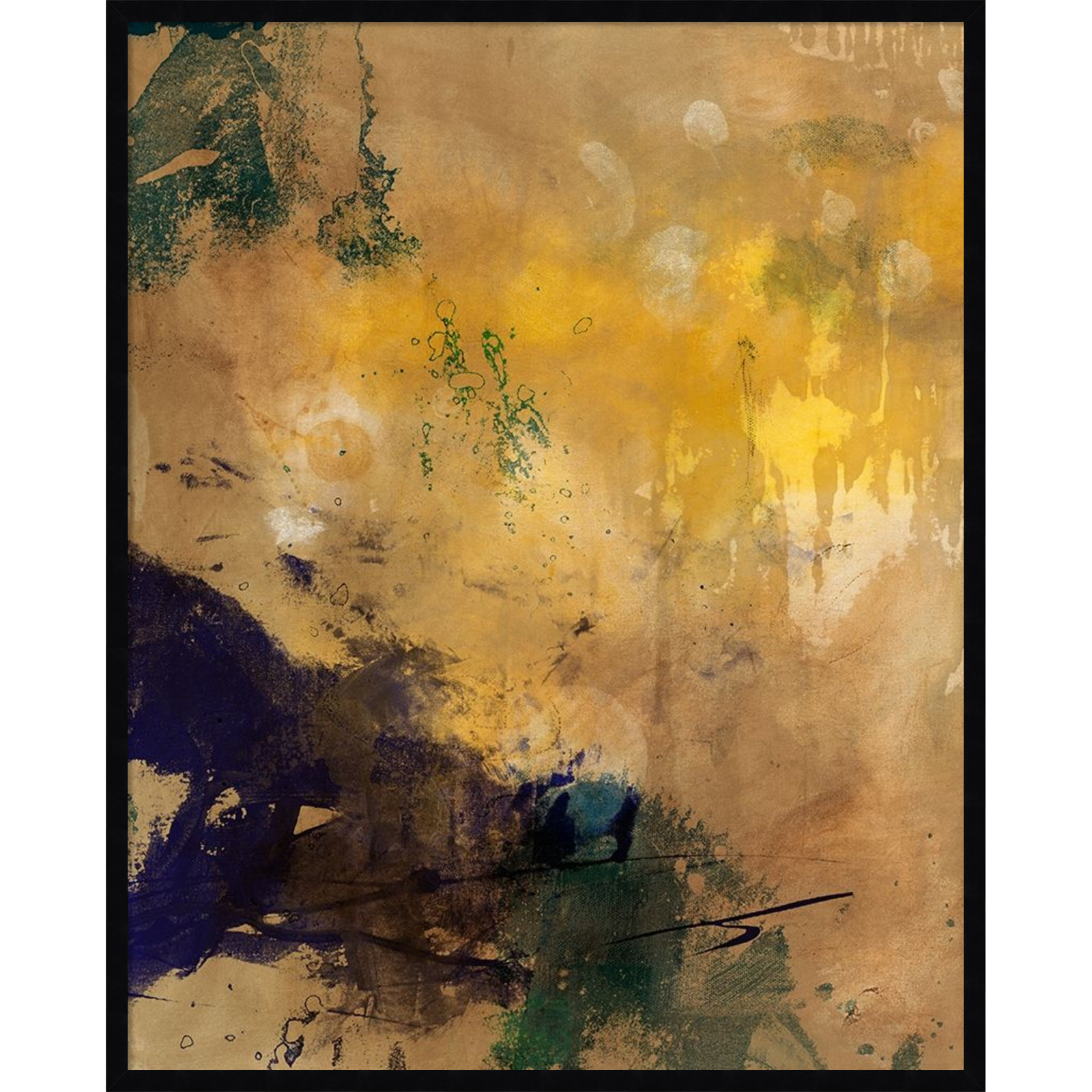 Flagler "Amber Haze II" Print, 41" H x 33" W, Black