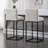 Upholstered Linen Counter Stool with Iron Frame-1009049371-1009049374