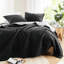 Lit double / grand lit - 7 pièces à rayures, microfibre, chaleureuse et exquise, rehausse la beauté de la chambre à coucher pour le lit, tendance, ajoute de l'élégance à