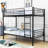 Twin Over Twin Metal Bunk Bed With Ladder-901798635