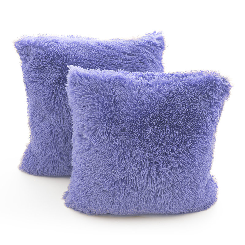 Veri Peri Faux Fur Shaggy Throw Pillow Set of 2