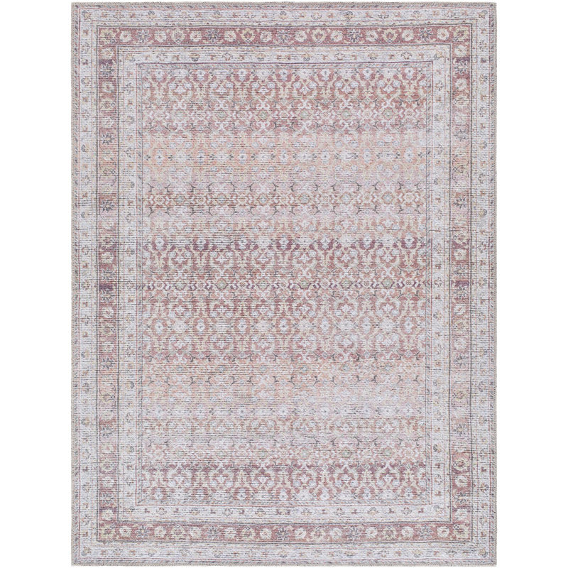 Angiela Machine Washable Indoor Rug, Rectangle 6'6" x 9'