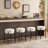 Stool 30" Tall, Round High Bar Stools, Set   2 - Contemporary upholstered dining stools for kitchens, coffee shops and bar stores - Includes sturdy hardware support legs-221149334-221149337-221149335