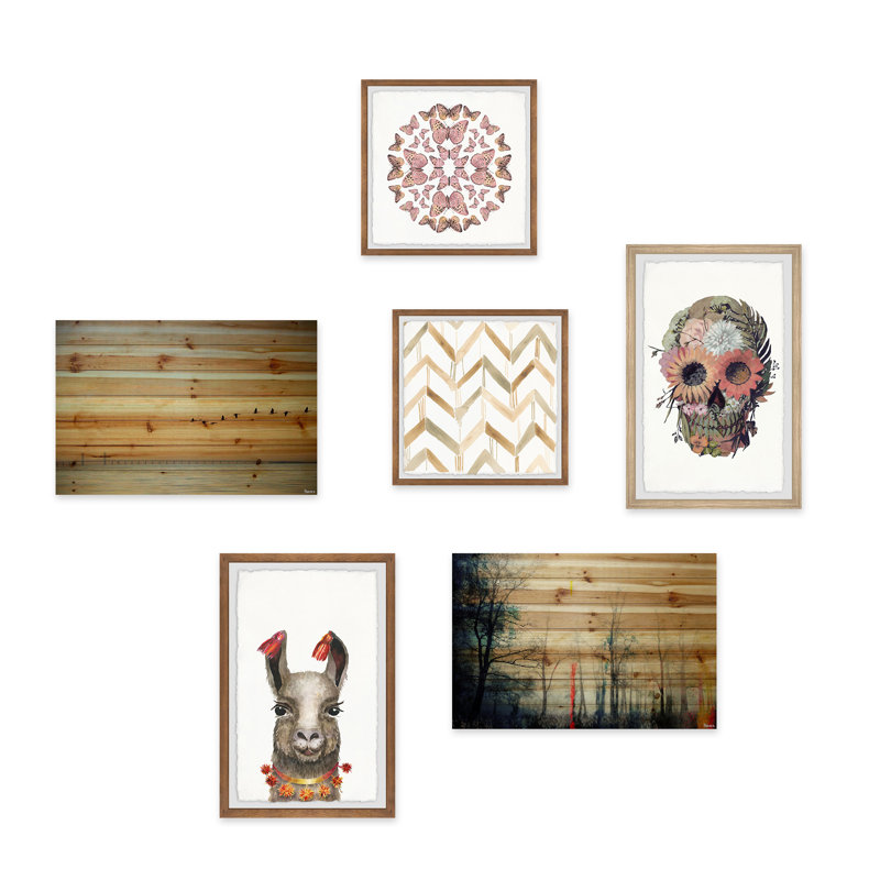 Hexaptych charme de bois Aletta