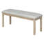 Ensemble de table de salle à manger 6 pièces en bois d'hévéa de style rétro avec plateau en grain de bois, 4 chaises à coussin moelleux et 1 banc -1144883035