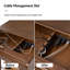 Bureau d'écriture Mid-Century avec prises intégrées Virma-422920019