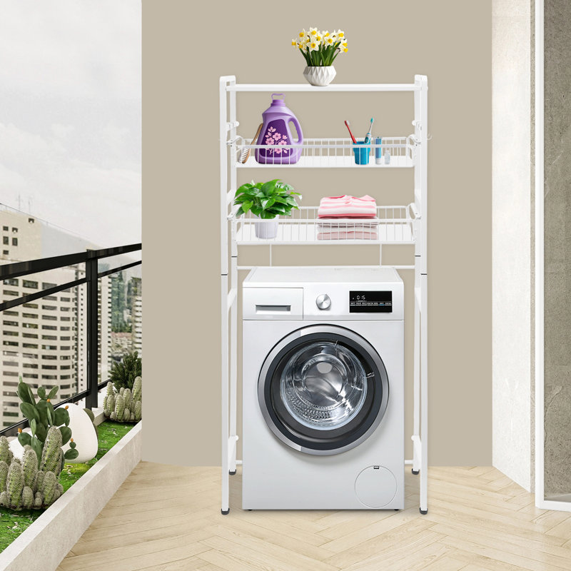 Washing Machine Shelf Over The Toilet Storage Laundry Room Storage Shelf Bathroom Storage, White