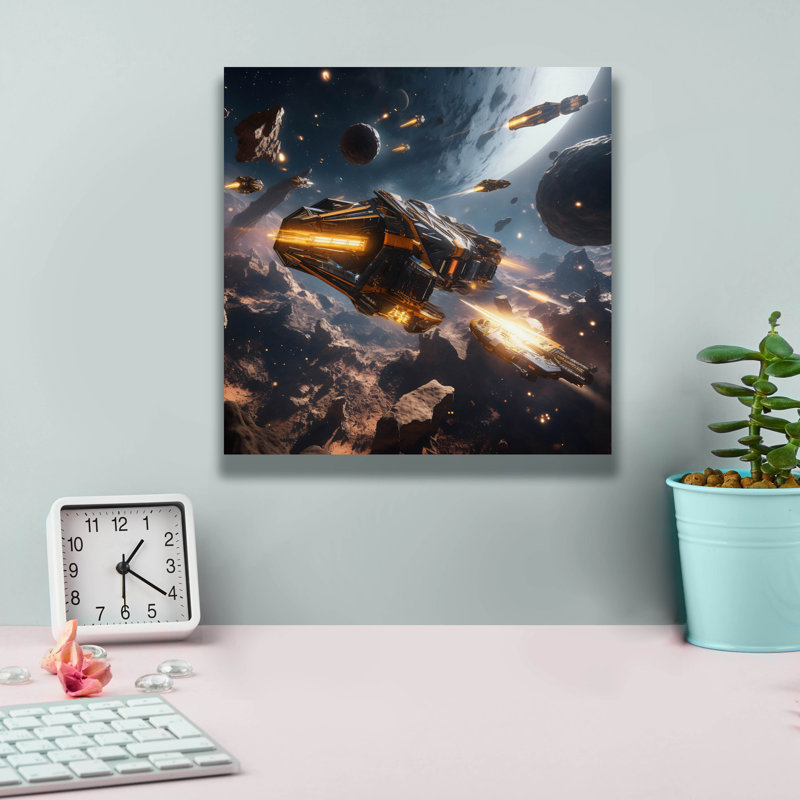 Epic Graffiti 'The Chase' by r3darch0n Canvas Wall Art, 12" H x 12" W x 0.75" D