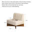 Chaise d'appoint en sherpa Mid-Century moderne avec structure en bois massif pour un usage domestique