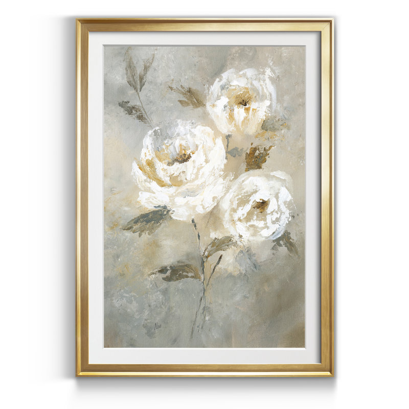 Doux et audacieux II - Cadre photo, reproduction d'art sur papier, H 22,5 po x l 30,5 po x P 1,5 po, Doré