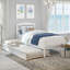 Lit plateforme en bois massif avec lit gigogne Elliana-406138513-406138514