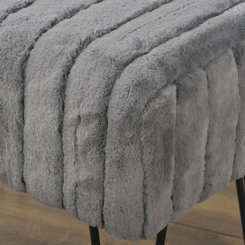 Dugan Upholstered Ottoman, Gray Flannel 