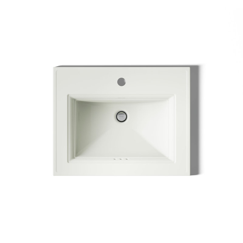 Memoirs Stately Drop-in Bathroom Sink, Dune, Single Hole