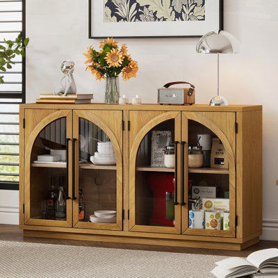 4-Door Large Storage Sideboard Buffet Cabinet