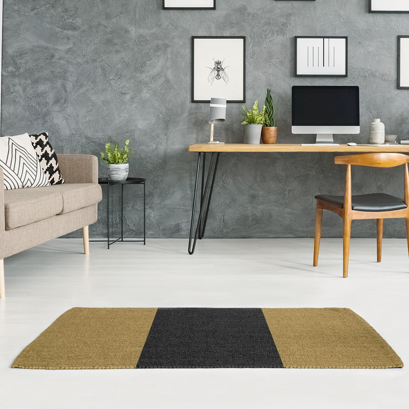 Tapis noir/beige zone, Rectangle 2 pi x 3 pi