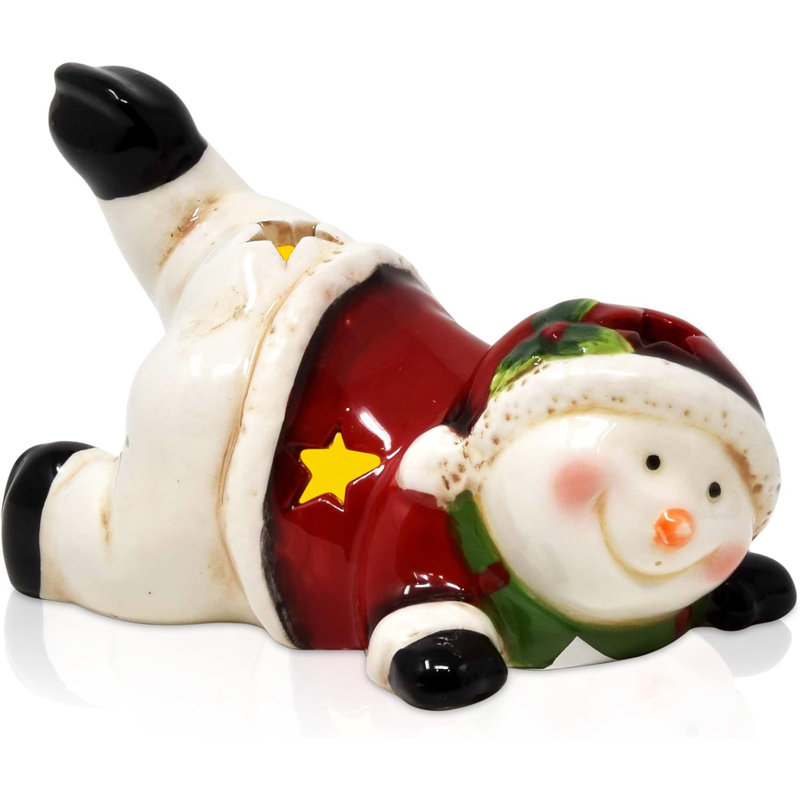 Ensemble de 4 mini-figurines de bonhomme de neige décoratives de Noël