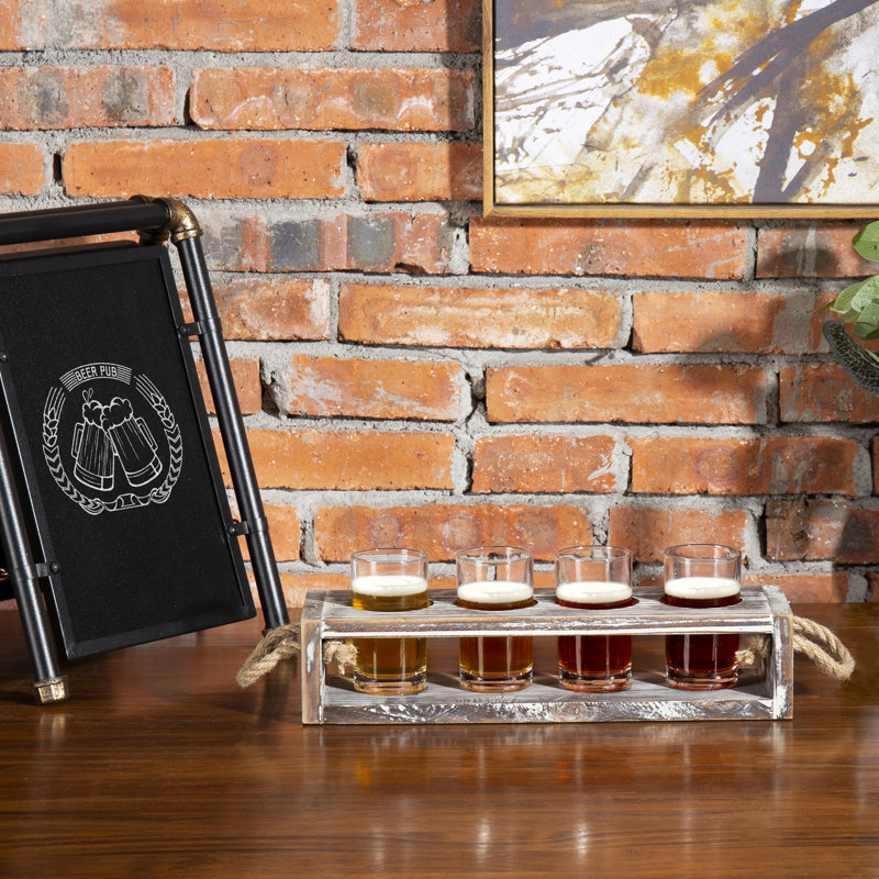 4 Piece 148ml Glass Beer Flight Set