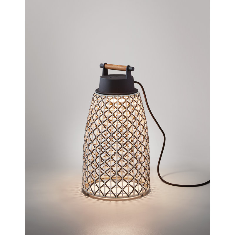Nans LED Table Lamp, Graphite Brown/Brown, 19.06" H x 10.16" W x 10.16" D
