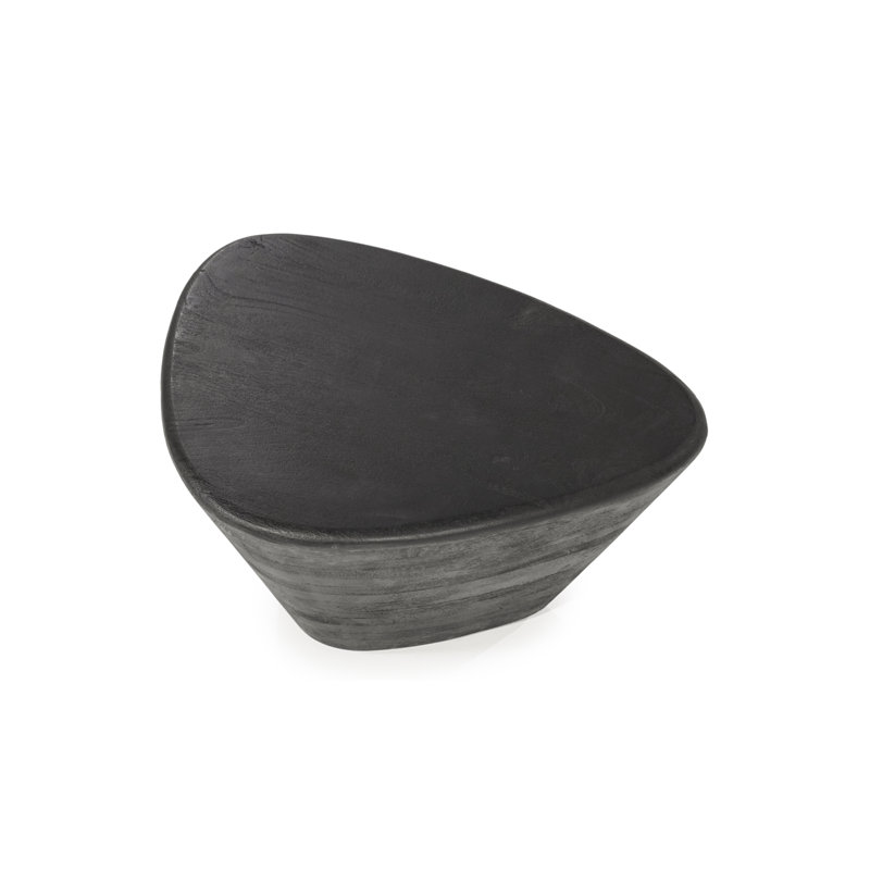 Mila Solid Wood Coffee Table, 14" H x 28" L x 21" W, Black