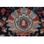 Tapis turc bleu marine à motif floral 7 x 10