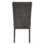 Chaise rembourrée en velours capitonné Corburn