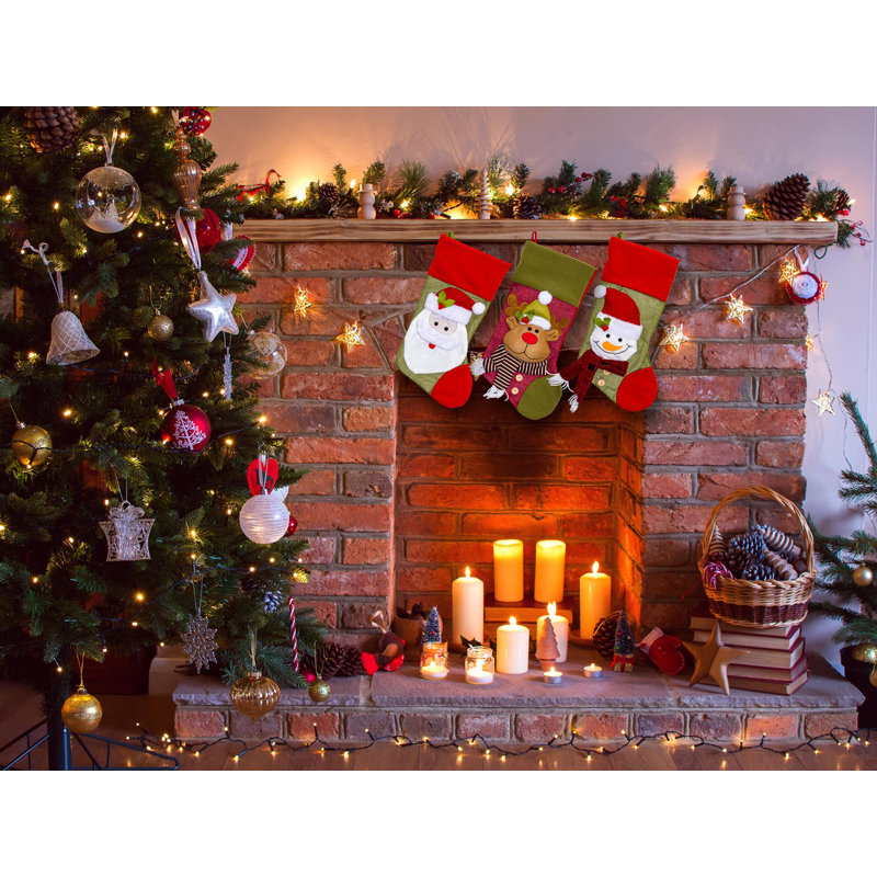 17.5" Jute Christmas Stockings, Set of 3