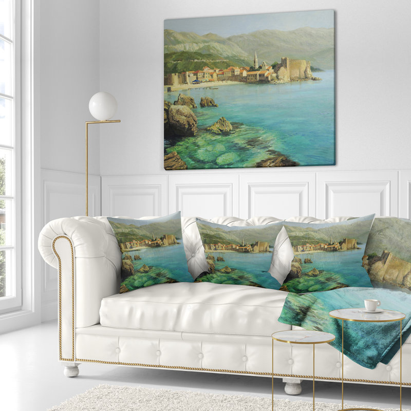 Coussin lombaire peinture près de Old Budva