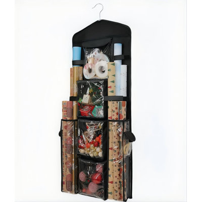 Wrap Organizer Holder Double-Sided Hanging,Black