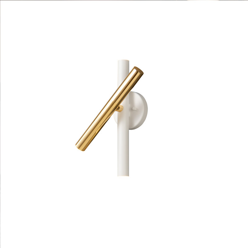 Kuhlmann LED Swing Arm Sconce, Gold/White