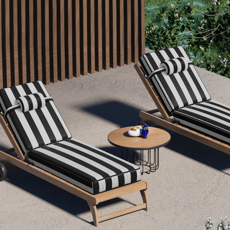 Coussins de chaise d'extérieur en oléfine, Beige, 48" W x 26" D