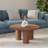 Solid Wood 36-inch Round Modern Coffee Table – Natural or Walnut Finish, Wood Coffee Table for Living Room, Easy Assembly-1822790932-1822790939