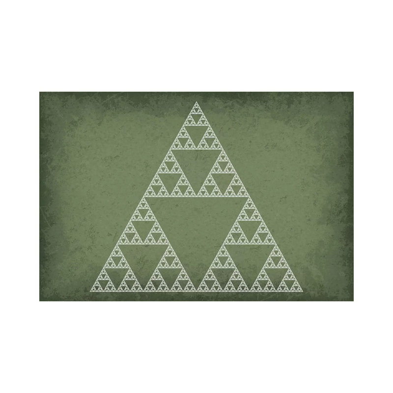 Sierpinski Triangle Fractal - Wrapped Canvas Print, 20.32 cm H x 30.48 cm W