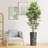 Artificial Tree in Geometric Pattern Planter Fake Bamboo Silk Tree (Plant Pot Plus Tree)-103593082