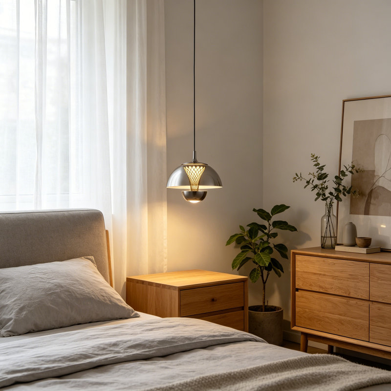 Luminaire suspendu simple à 1 lumière DEL