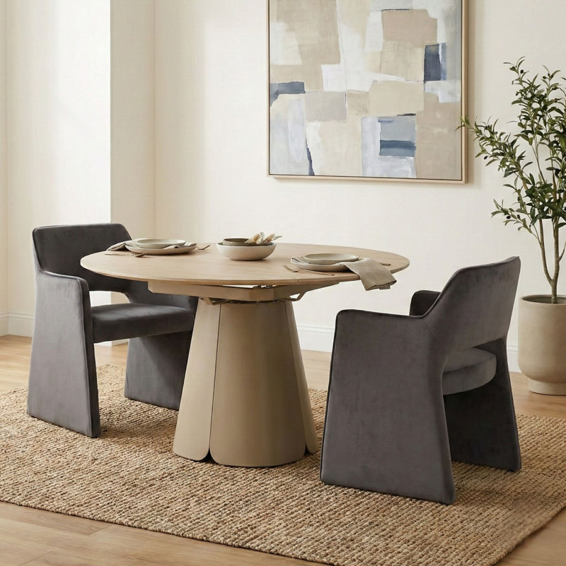 Chaise de salle à manger rembourrée Maddox, Gris