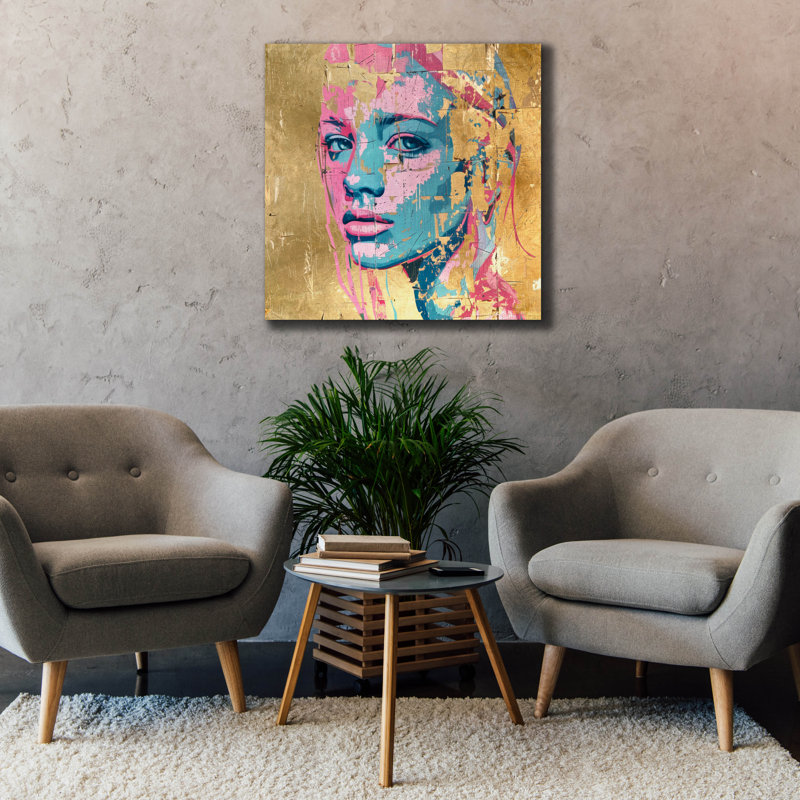 «Colorful Muse» par Svetlana Aleynikova, art mural sur toile, H 37 po x l 37 po