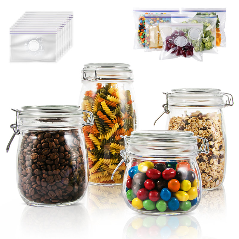Ensemble de contenants alimentaires hermétiques (ensemble de 4 pièces)