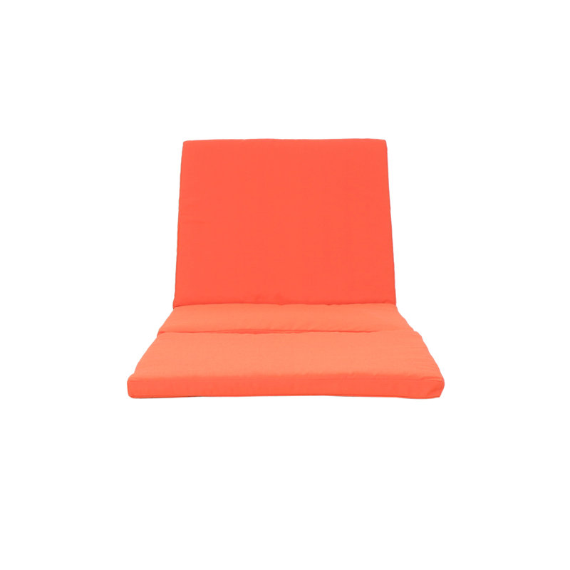 Rectangular Orange Outdoor Cushion - Water And , Orange, Waterproof, Fade Protected
