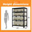 Support de rangement pour la maison, présentoir réglable, support de rangement pour le balcon du sous-sol, support de rangement en acier au carbone, cinq étages-1111474448-1111474454