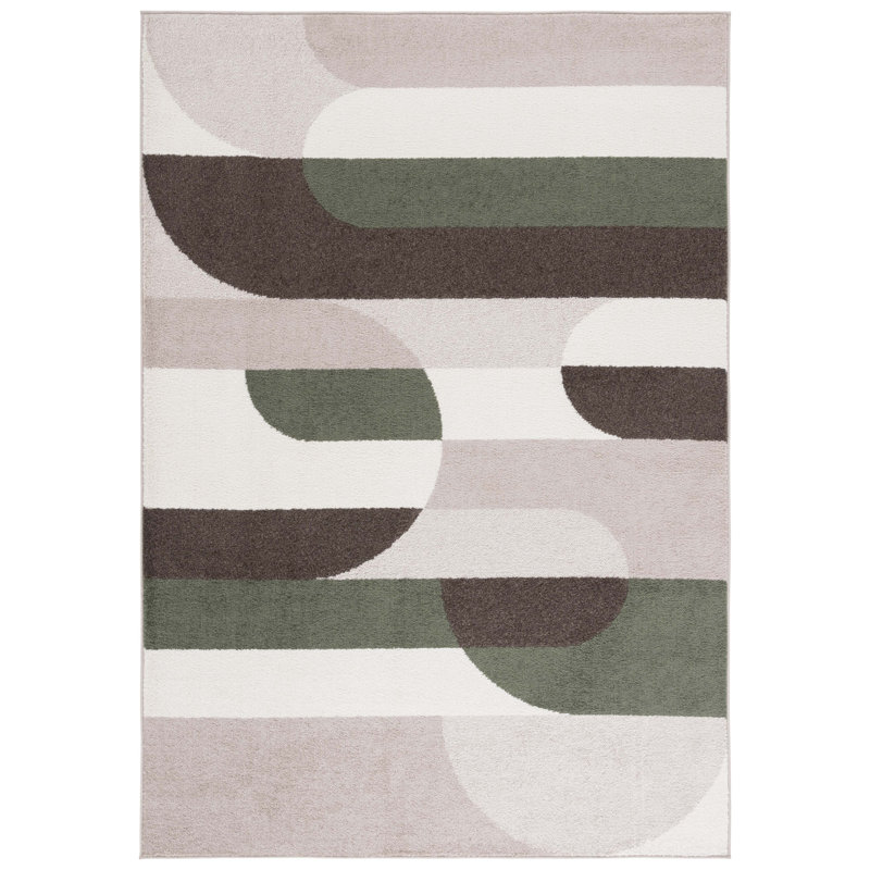 Tapis à motif géométrique Trevorr, Rectangulaire 8 pi x 10 pi
