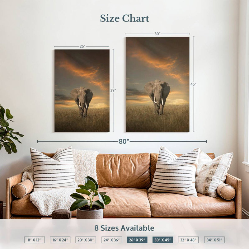 Brampt Savanna Mammoth, 39" H x 26" W