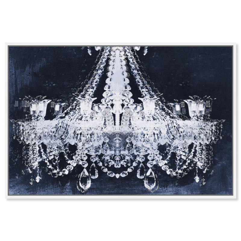 «Dramatic Entrance Indigo», impression sur toile, H 20 po x l 30 po, Cadre blanc