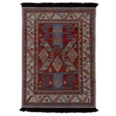 Burano Hand Knotted Wool Geometric Area Rug