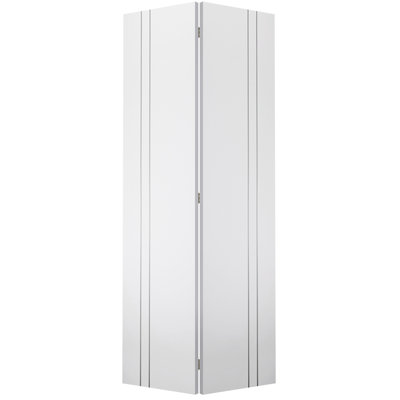 Smart Pro 2V 80'' Solid + Manufactured Wood Paneled without Installation Hardware Kit Bi-Fold Door