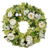 Mixed Rose And Hydrangea Wreath