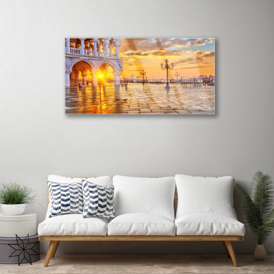 Architecture Place Sun 1 Piece Wall Art on Glass