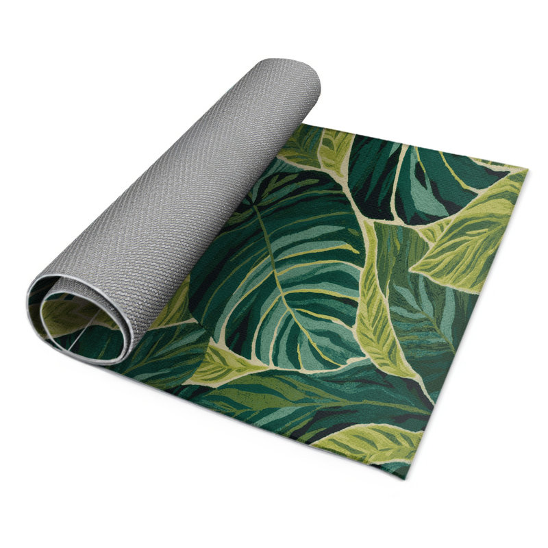 Tapis vert d'intérieur et d'extérieur Botanical, Rectangle 9 pi x 12 pi