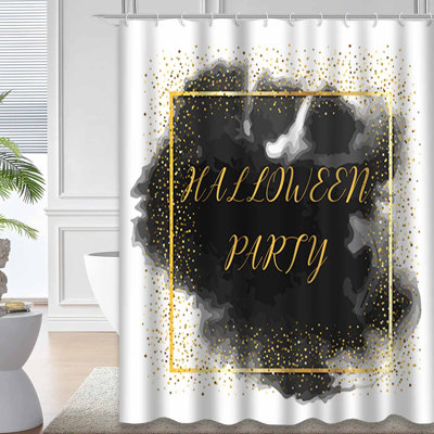 Rideau de douche Happy Halloween Party Banner